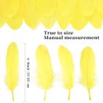 120pcs Yellow Goose Feathers for Crafts and Cosplay