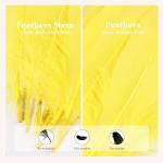120pcs Yellow Goose Feathers for Crafts and Cosplay