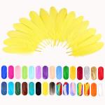 120pcs Yellow Goose Feathers for Crafts and Cosplay