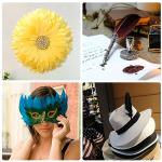 120pcs Yellow Goose Feathers for Crafts and Cosplay