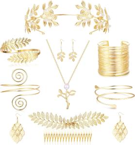 Greek Goddess Costume Accessories Set with Crown