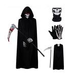 Grim Reaper Costume Set - 4 Pcs for Adults