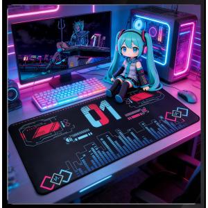Hatsune Miku Electronic Music Theme Mouse Pad