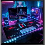 Hatsune Miku Electronic Music Theme Mouse Pad