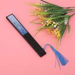 Vintage Blue Folding Hand Fan for Cosplay & Parties