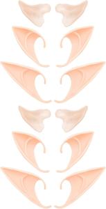 Soft Pointed Elf Ears - 6 Pairs for Cosplay