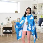 Blue Hooded Blanket Hoodie Cloak for Cosplay