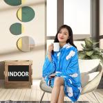 Blue Hooded Blanket Hoodie Cloak for Cosplay