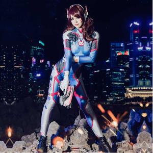 D.Va Cosplay Bodysuit for Halloween and Parties