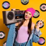 24 Pack Black Vinyl Records for Room Decor