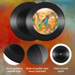 24 Pack Black Vinyl Records for Room Decor