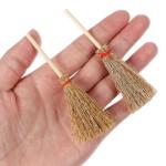 Mini Witch Broom Set - 12 Pcs for Cosplay