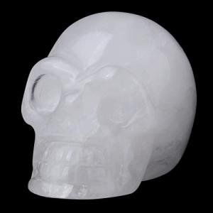 Clear Quartz Crystal Skull Decor Figurine 1.5