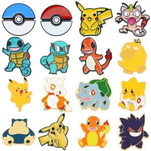 Anime Enamel Pins: Pokémon Brooches for Kids