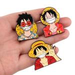Luffy Zoro Enamel Pins Set for Cosplay