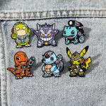 6-Piece Pokemon Enamel Pin Set for Fans