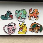 6-Piece Pokemon Enamel Pin Set for Fans