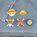 One Piece Monkey D. Luffy Skull Brooch Pin