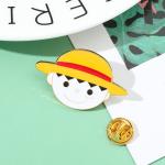One Piece Monkey D. Luffy Skull Brooch Pin