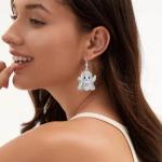Sparkly Ghost Earrings with Rhinestones and Crystals