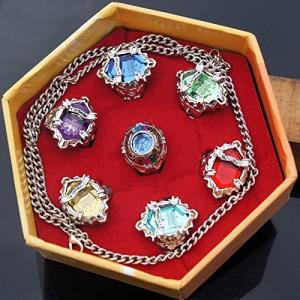 Katekyo Reborn Seven Gem Rings Set for Cosplay