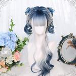 Blue and White Gradient Anime Cosplay Wig