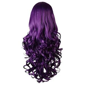 Purple Curly Cosplay Wig - 32" Heat Resistant