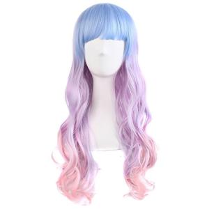 Long Wavy Harajuku Cosplay Wig - Pastel Colors