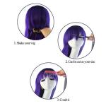 Purple Curly Cosplay Wig - 32" Heat Resistant