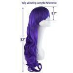 Purple Curly Cosplay Wig - 32" Heat Resistant