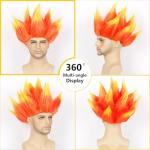Short Spiky Orange Ombre Wig for Cosplay