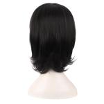 Black Short Side Bangs Synthetic Cosplay Wig 16