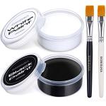 Black and White Body Paint Set with Brushes