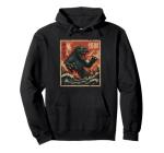 Retro Kaiju Japanese Anime Graphic Pullover Hoodie