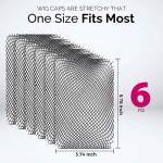 6PCS Black Mesh Wig Caps for Cosplay 