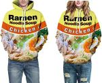 Cute 3D Ramen Noodle Soup Hoodie for All
