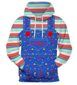 Chucky Horror Doll Cosplay Hoodie for Men