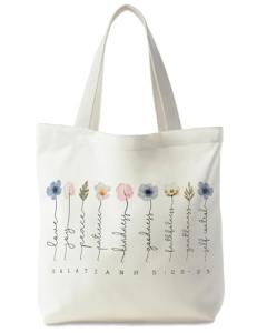 Bible Tote Bag for Women - Fruit of the Spirit