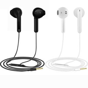 2 Pack Wired Earbuds with Microphone and Noise Isolation
