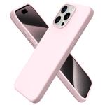 ORNARTO iPhone 15 Pro Max Slim Silicone Case - Pink