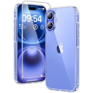 iPhone 16 Crystal Clear Case with Screen Protector
