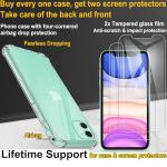 iPhone 11 Case with Tempered Glass Screen Protectors
