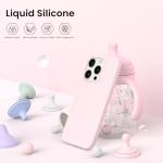 ORNARTO iPhone 15 Pro Max Slim Silicone Case - Pink