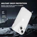 iCatchy Clear iPhone 15 Case - Shockproof Bumper