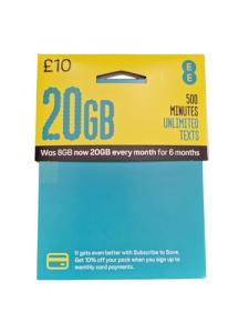 EE 3-in-1 Pay As You Go SIM Card