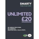 SMARTY Sim Plan: Unlimited Data for £20