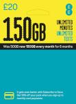 EE Pay As You Go SIM Card - 50GB + 100GB Free