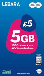 Lebara SIM Card - 5GB for £2.50