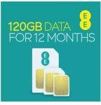 EE PAYG SIM with 120GB Data Included