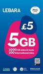 Lebara UK Pay As You Go SIM - 5GB Data